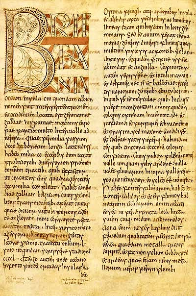 Page from the Anglo Saxon Chronicles, by the Venerable Bede