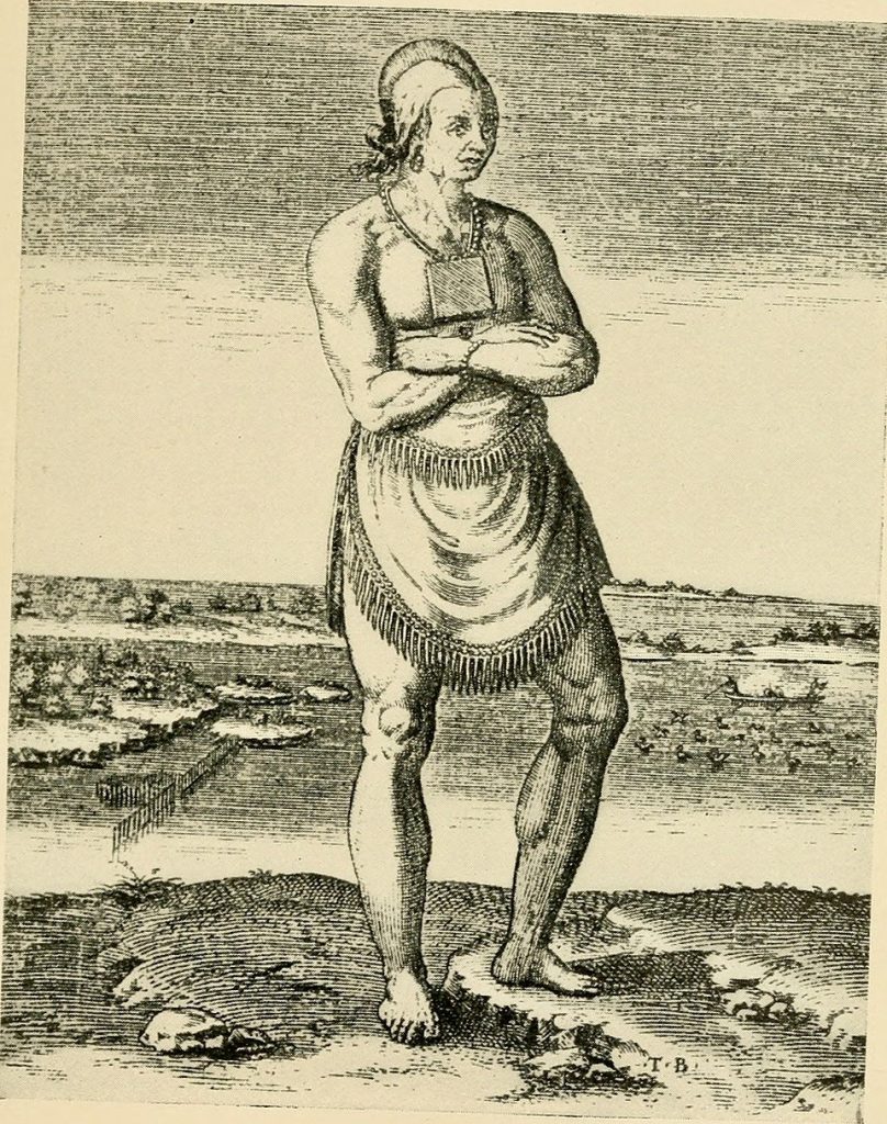 Engraving purported to be of Manteo, c1590