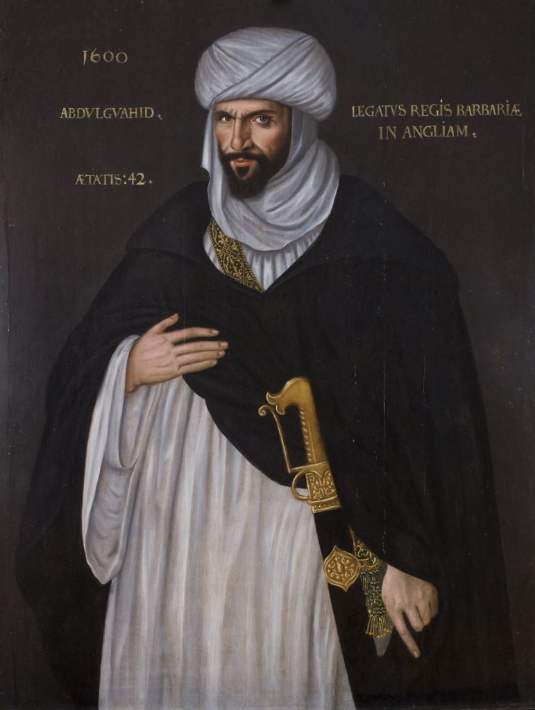 Moroccan ambassador Abd el-Ouahed ben Messaoud, depicted by unknown painter in 1600
