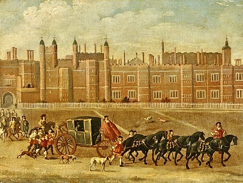 Charles leaving Hampton Court Palace