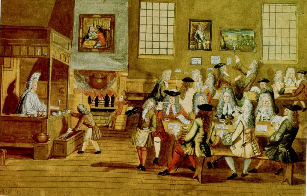 London coffeehouse, 17th century