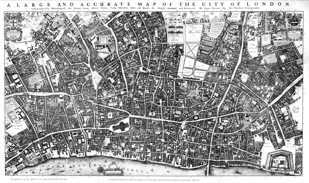 Ogilby & Morgan's map of the City of London (1677)