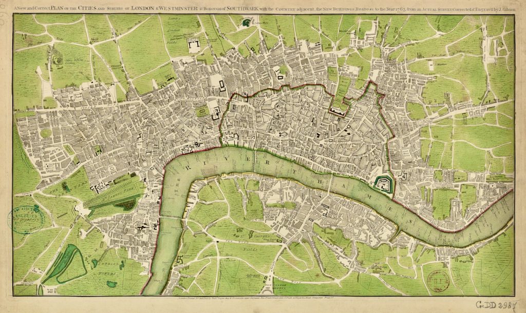 Map of London 1763