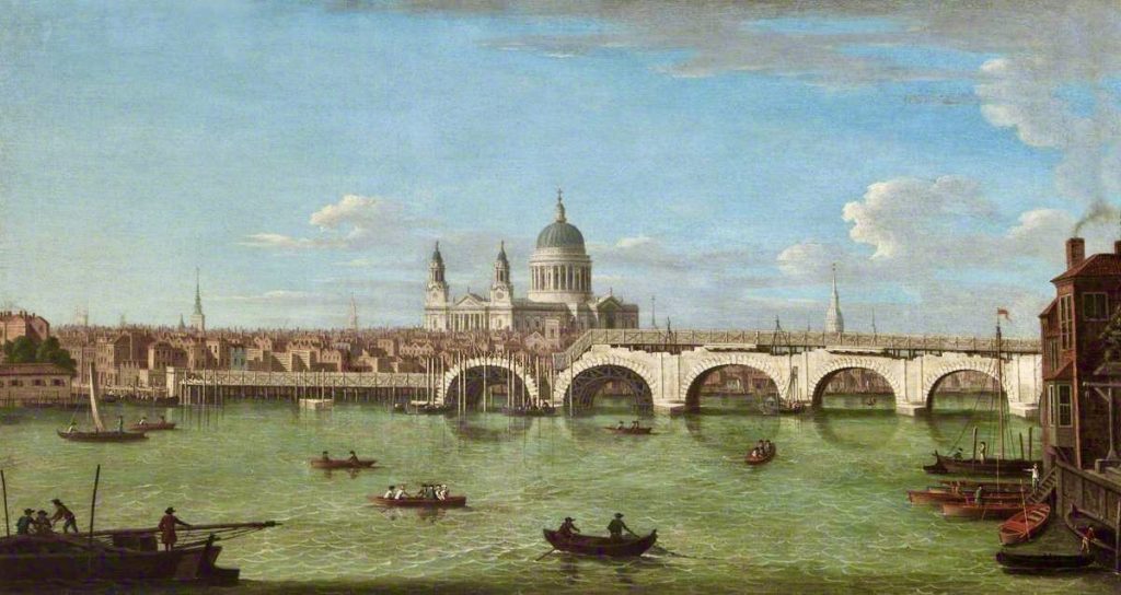 The Construction of Blackfriars Bridge by Samuel Scott