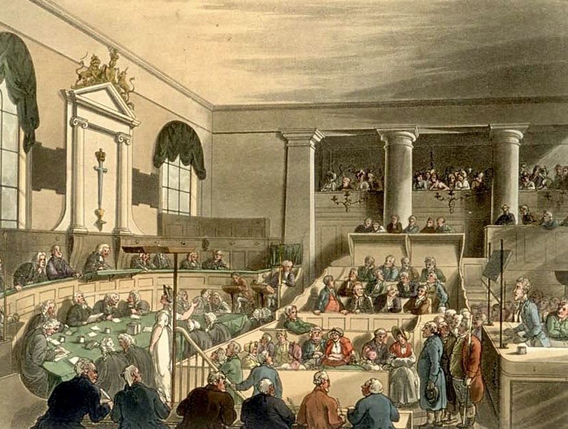 An Old Bailey trial, c. 1808