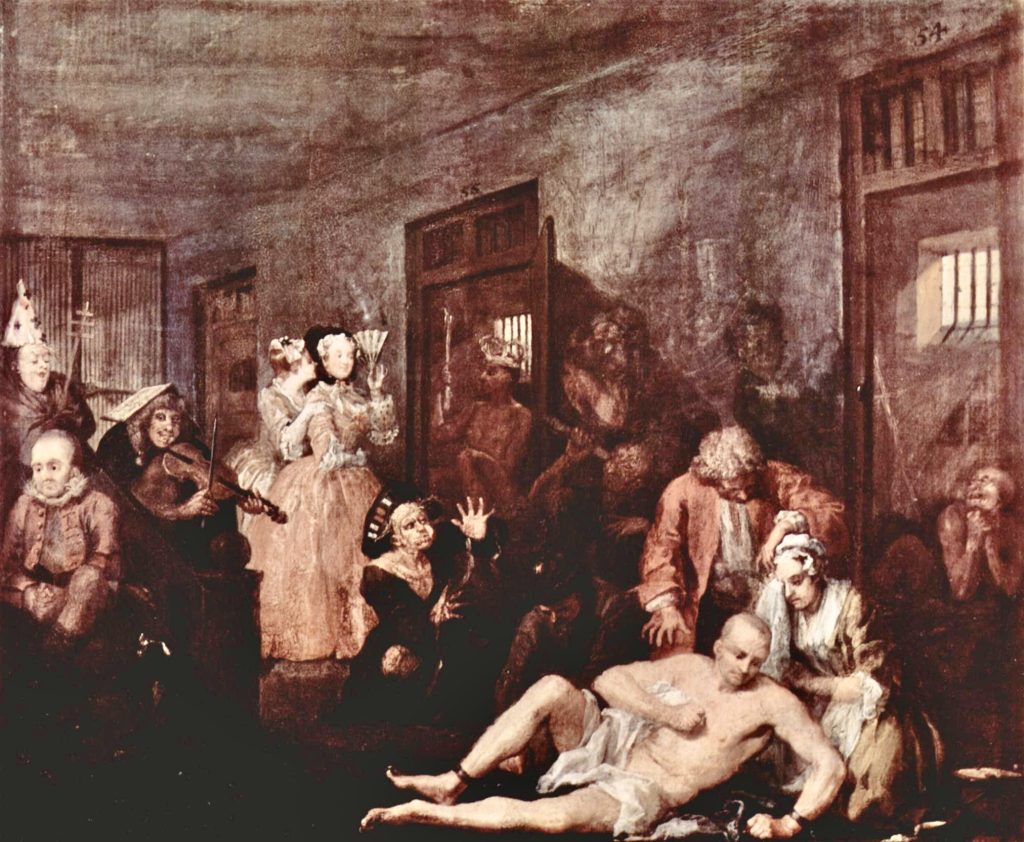 'The Madhouse', from 'The Rake's Progress', by William Hogarth