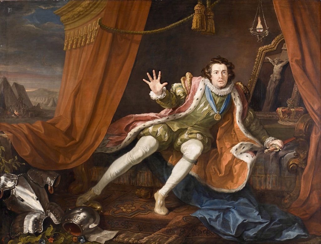 David Garrick as Richard III (1745), by William Hogarth