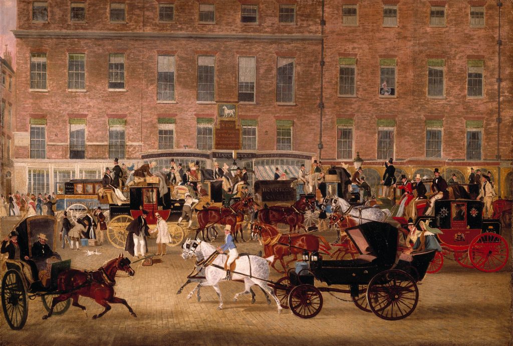 The Old White Horse Cellar, famous inn on Piccadilly 1720-1864